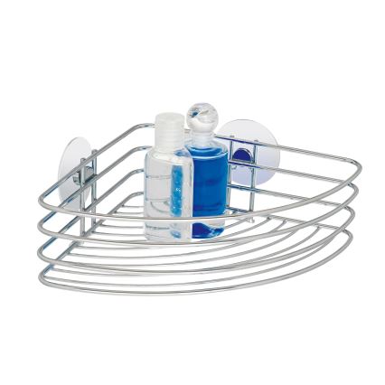 WENKO 18913100 - Poliță TURBO-LOC rotundă din oțel, 26,5 x 20 cm, crom lucios