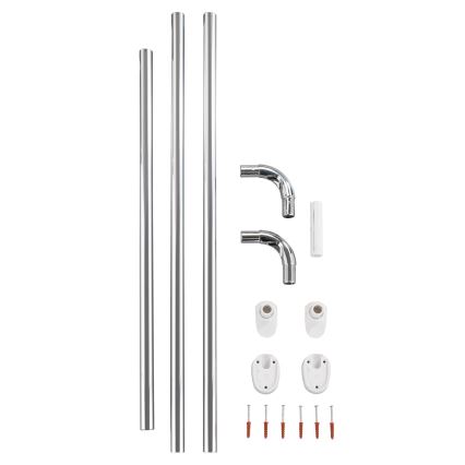 WENKO 19218100 - Bară UNIVERSALĂ 2,5x2,5 cm crom/alb