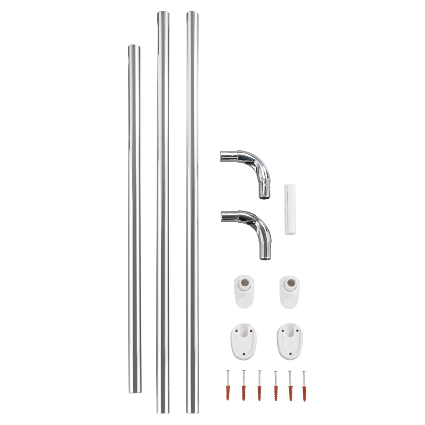 WENKO 19218100 - Bară UNIVERSALĂ 2,5x2,5 cm crom/alb