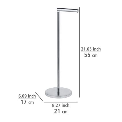 WENKO 19637100 - Suport pentru hârtie igienică 21x55 cm inox/argintiu