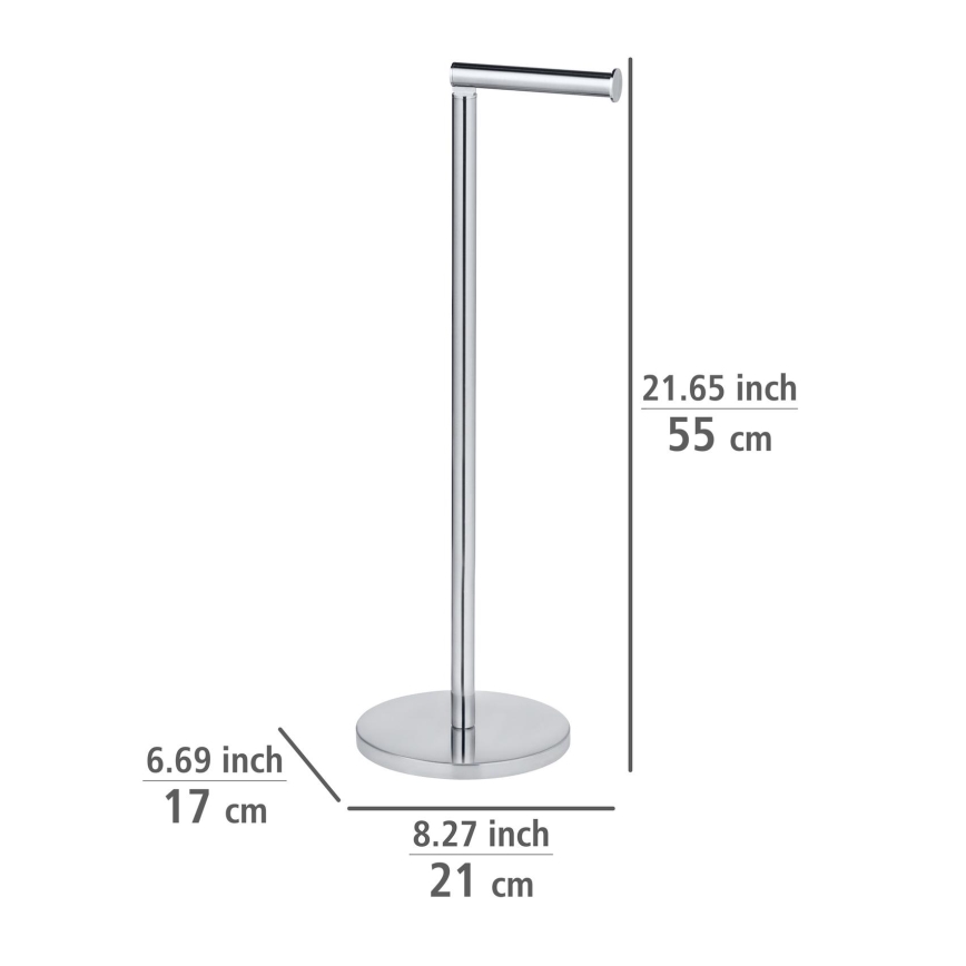 WENKO 19637100 - Suport pentru hârtie igienică 21x55 cm inox/argintiu