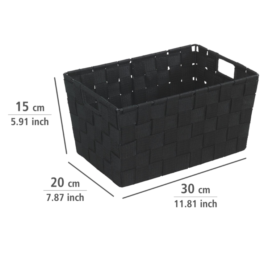 WENKO 19878100 - Coș ADRIA 30 x 20 cm, negru