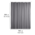 WENKO 20044100 - Perdea de duș 180 x 200 cm, gri
