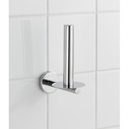 WENKO 20218100 - Suport pentru hârtie igienică BOSIO SHINE, 8 x 12,5 cm, inox/argintiu