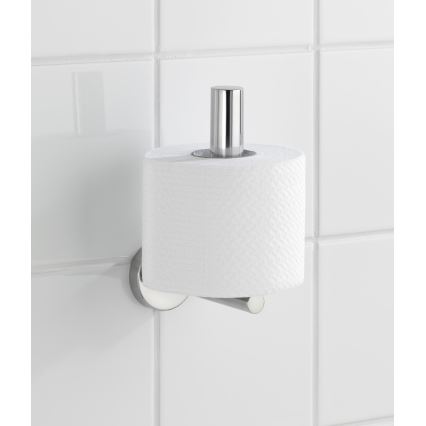 WENKO 20218100 - Suport pentru hârtie igienică BOSIO SHINE, 8 x 12,5 cm, inox/argintiu