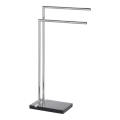 WENKO 20461100 - Suport pentru prosoape NOBLE, 45,5 x 82 cm, crom/negru