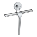 WENKO 20877100 - Racletă VACUUM-LOC rotundă, oțel inoxidabil lucios, crom/argintiu, 24,5x25 cm