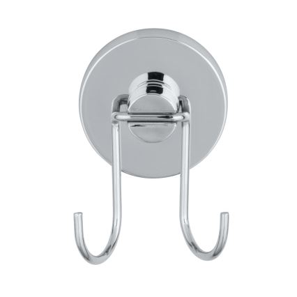 WENKO 20877100 - Racletă VACUUM-LOC rotundă, oțel inoxidabil lucios, crom/argintiu, 24,5x25 cm