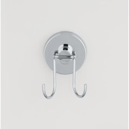 WENKO 20877100 - Racletă VACUUM-LOC rotundă, oțel inoxidabil lucios, crom/argintiu, 24,5x25 cm