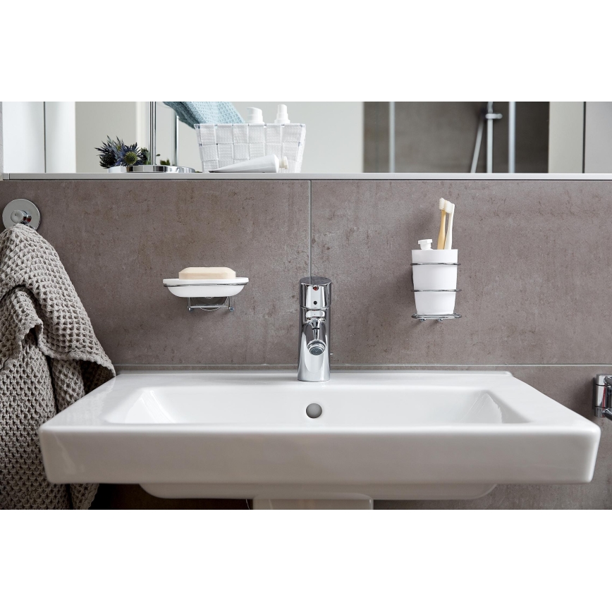 WENKO 20880100 - Pahar VACUUM-LOC MILAZZO 7,5x11,5 cm, lucios, crom/alb