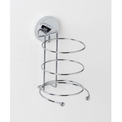 WENKO 20896100 - Suport pentru uscător de păr VACUUM-LOC MILAZZO 12x17 cm, crom lucios
