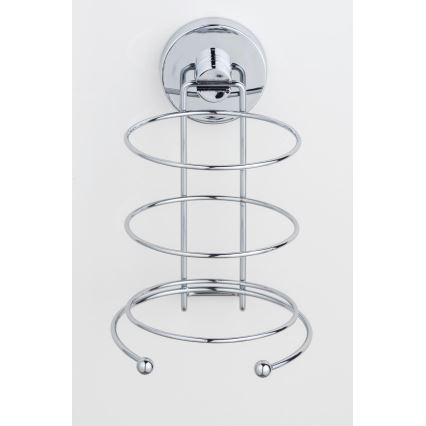 WENKO 20896100 - Suport pentru uscător de păr VACUUM-LOC MILAZZO 12x17 cm, crom lucios