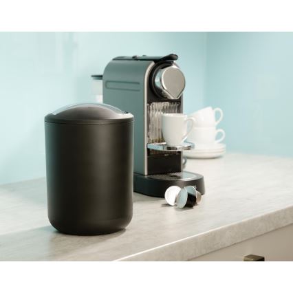 WENKO 21211100 - Coș de gunoi BRASIL 14x21 cm, negru/crom lucios