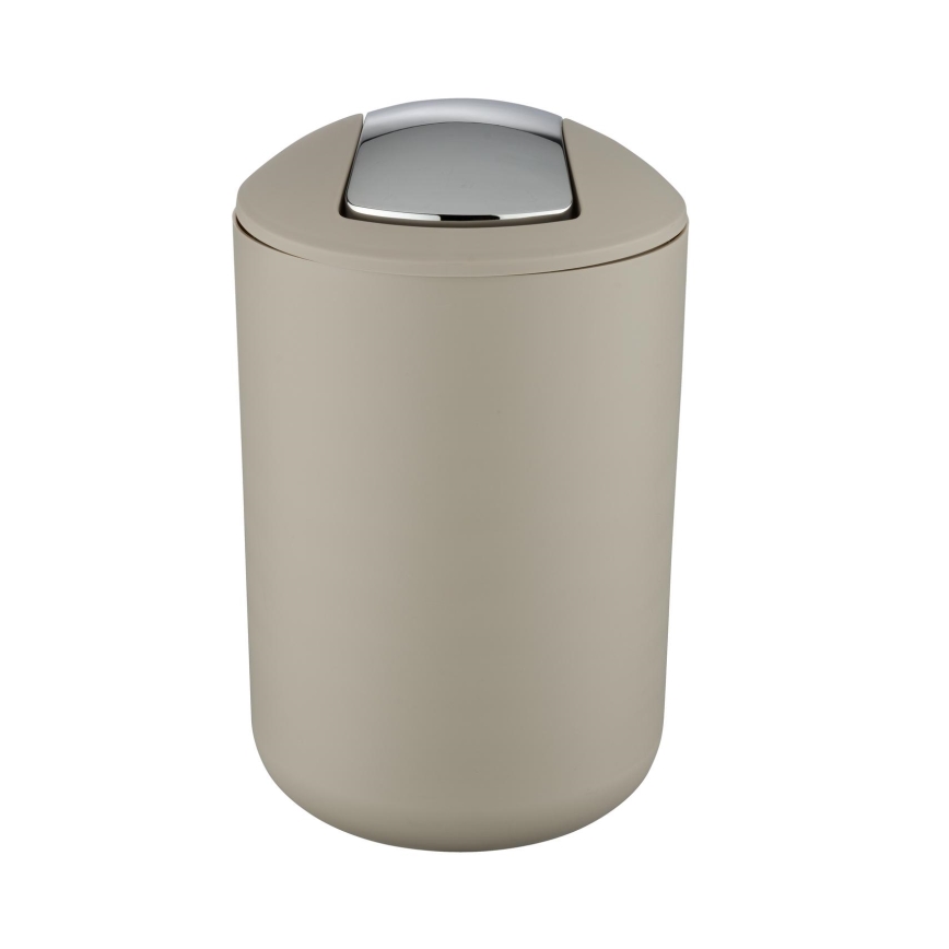 WENKO 21222100 - Coș BRASIL, 19,5 x 31 cm, bej/crom lucios