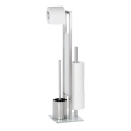 WENKO 21564100 - Perie WC RIVALTA 18x70 cm inox/argintiu/alb/negru