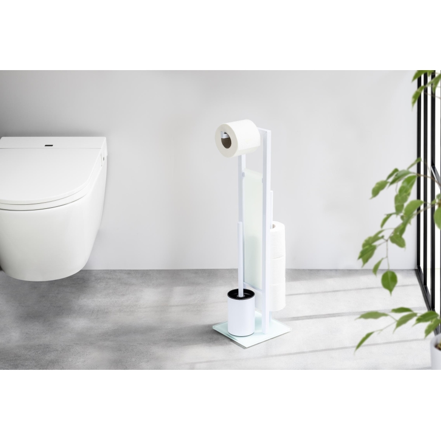 WENKO 21565100 - Perie WC RIVALTA 18x70 cm alb/negru