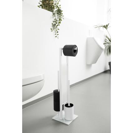 WENKO 21565100 - Perie WC RIVALTA 18x70 cm alb/negru