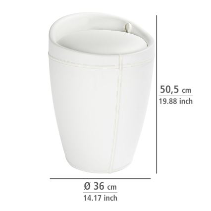 WENKO 21773100 - Taburet CANDY, 36 x 50,5 cm, alb/negru