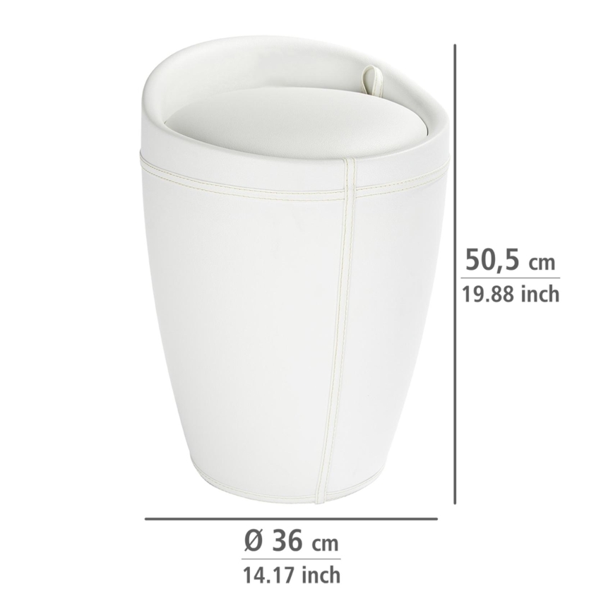 WENKO 21773100 - Taburet CANDY, 36 x 50,5 cm, alb/negru