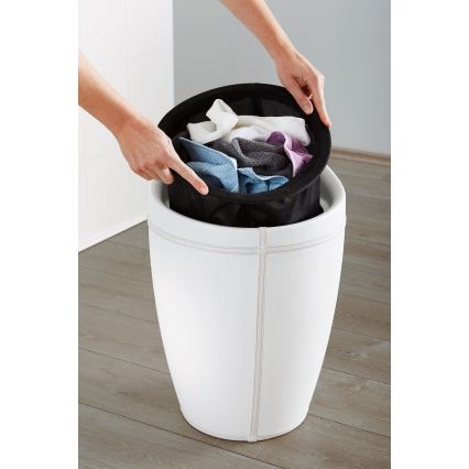 WENKO 21773100 - Taburet CANDY, 36 x 50,5 cm, alb/negru