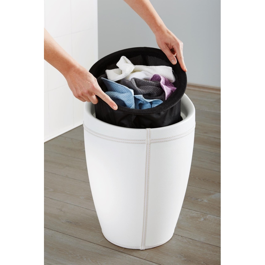 WENKO 21773100 - Taburet CANDY, 36 x 50,5 cm, alb/negru