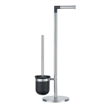 WENKO 21836800 - Perie WC PARUS 25,5 x 57 cm, inox/argintiu/negru