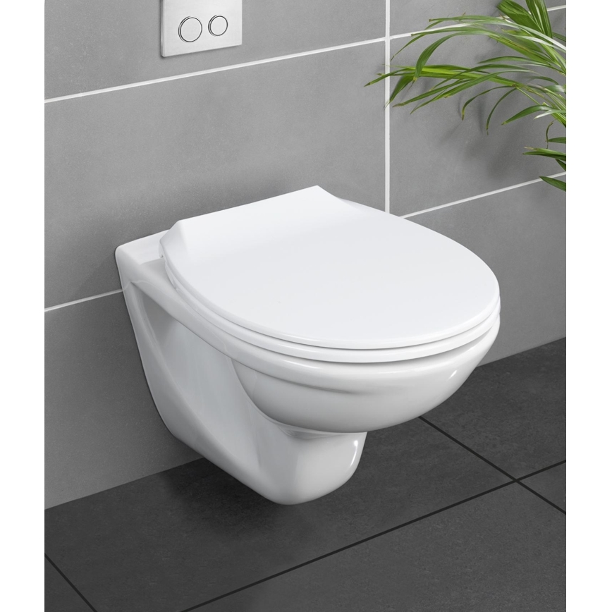 WENKO 21901100-WC Capac WC KOS 44x37 cm alb/argintiu