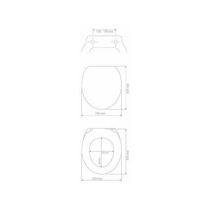 WENKO 21905100-Capac WC SECURA 37x44 cm alb/gri