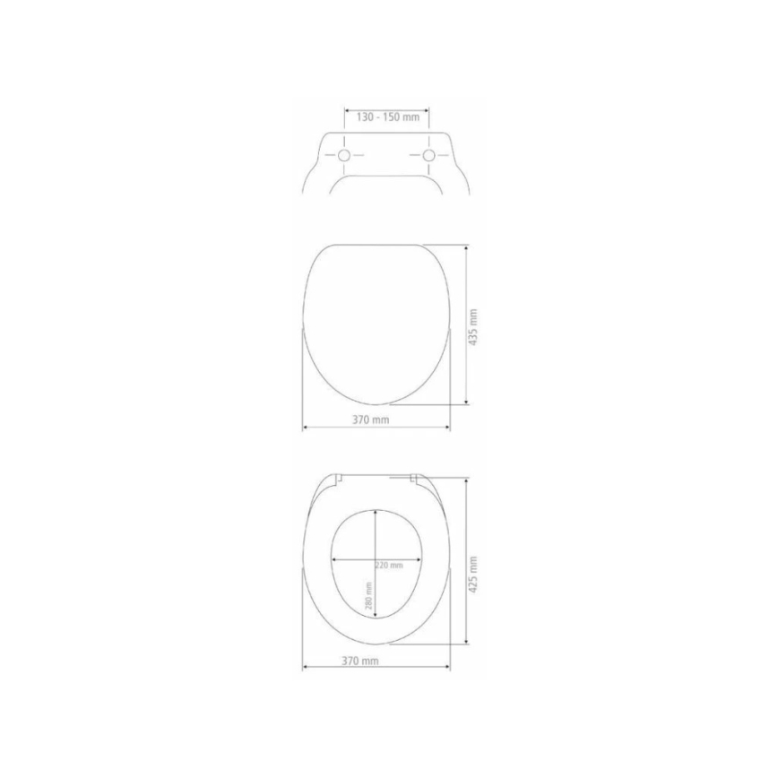 WENKO 21905100-Capac WC SECURA 37x44 cm alb/gri