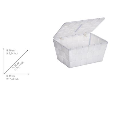 WENKO 22077100 - Coș ADRIA 19 x 14 cm, alb