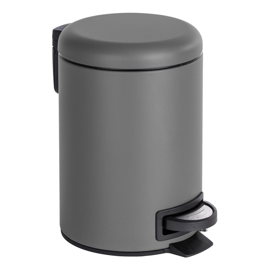 WENKO 22148100 - Coș LEMAN 17x25 cm gri/negru