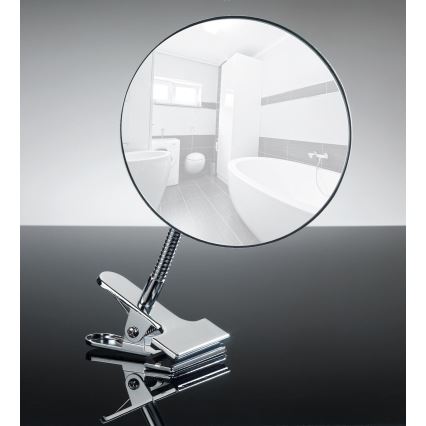 WENKO 22195100 - Oglindă cosmetică CLIP, 15 x 27 cm, crom lucios
