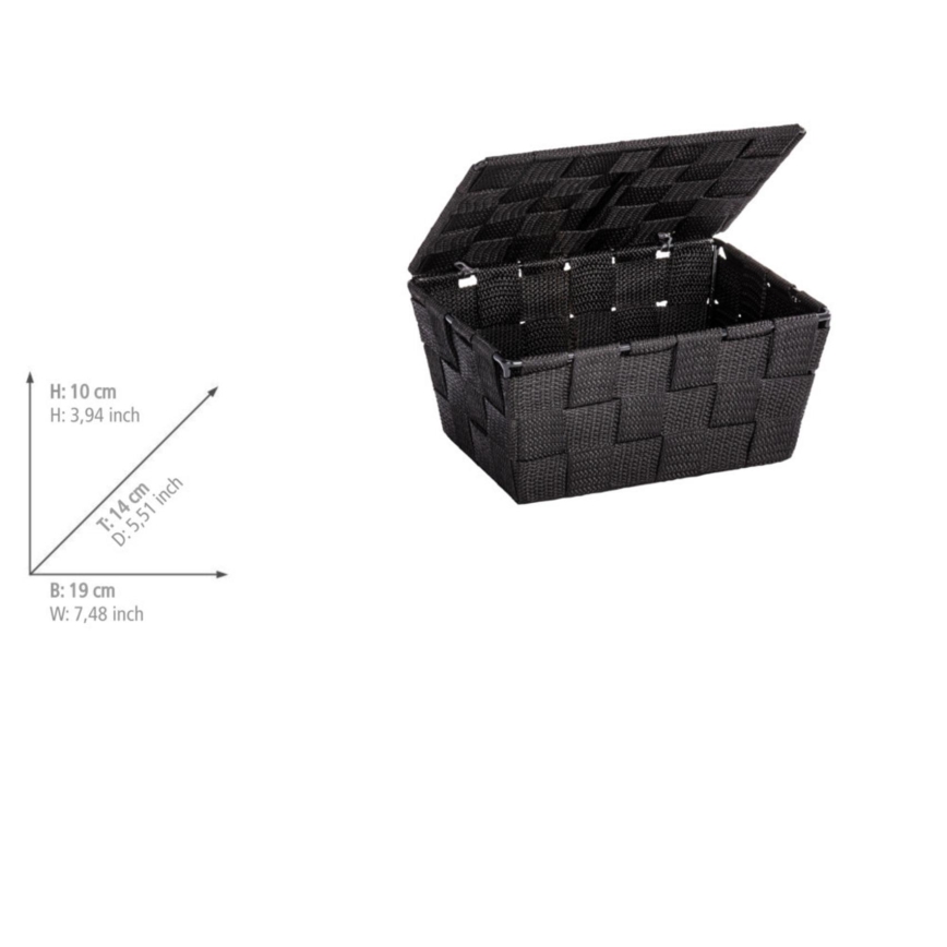 WENKO 22197100 - Coș ADRIA 19 x 14 cm, negru