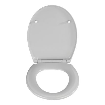 WENKO 22402100-WC Capac WC SAMOS, 44,5 x 37,5 cm, gri/argintiu