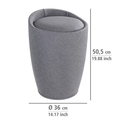 WENKO 22448100 - Taburet CANDY 36 x 50,5 cm, gri/negru