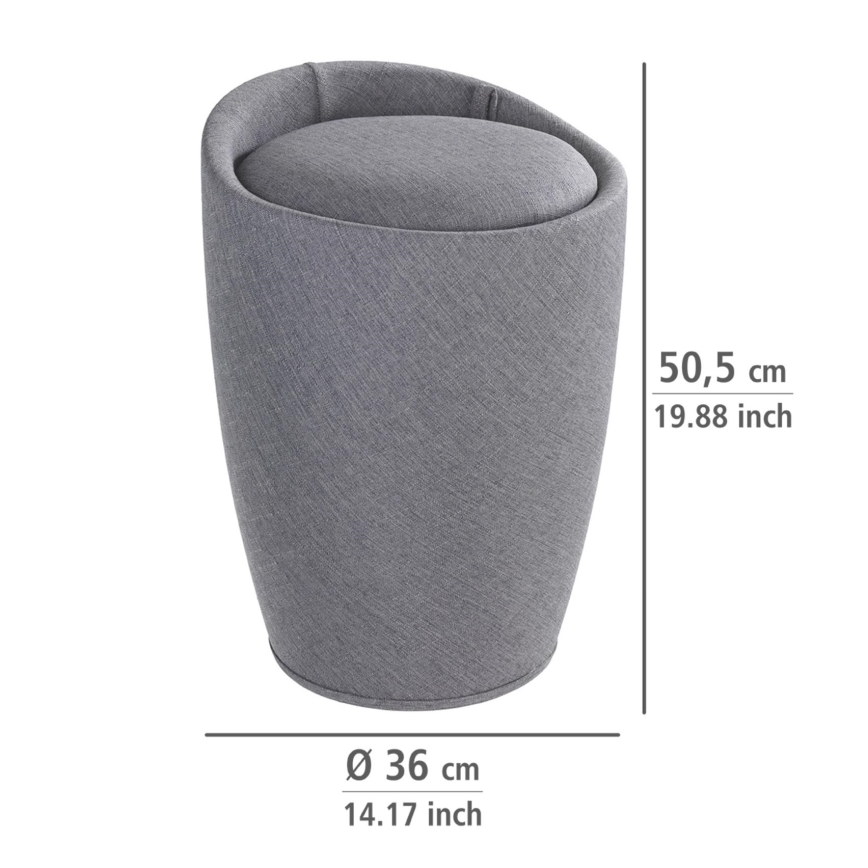 WENKO 22448100 - Taburet CANDY 36 x 50,5 cm, gri/negru