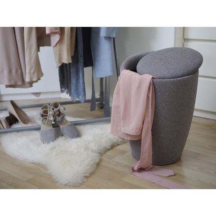 WENKO 22448100 - Taburet CANDY 36 x 50,5 cm, gri/negru