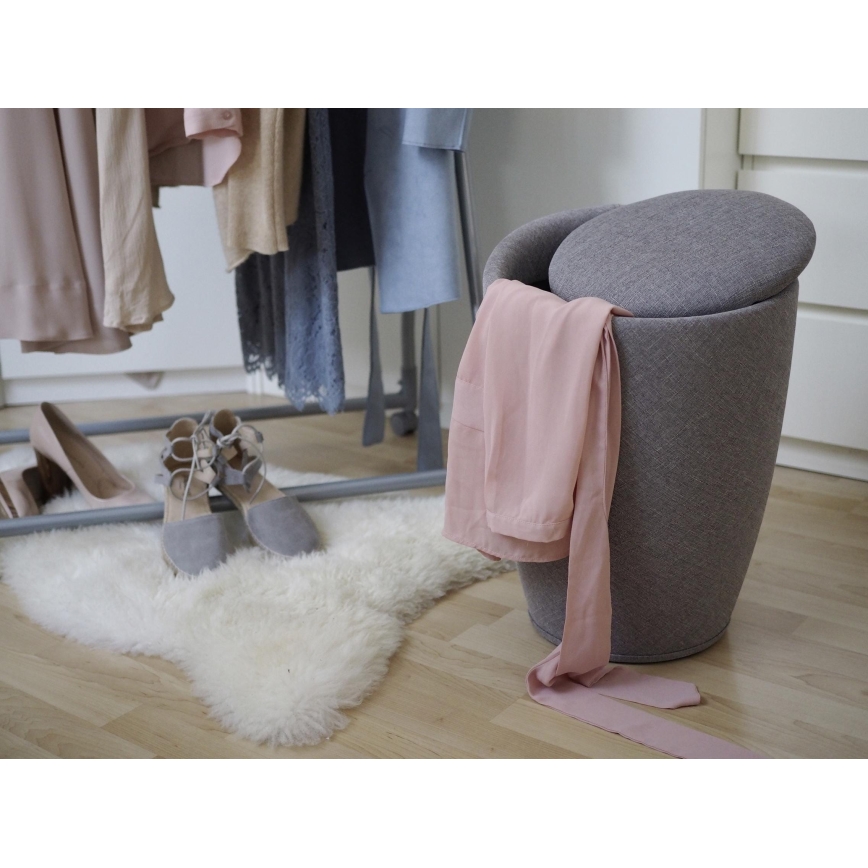 WENKO 22448100 - Taburet CANDY 36 x 50,5 cm, gri/negru