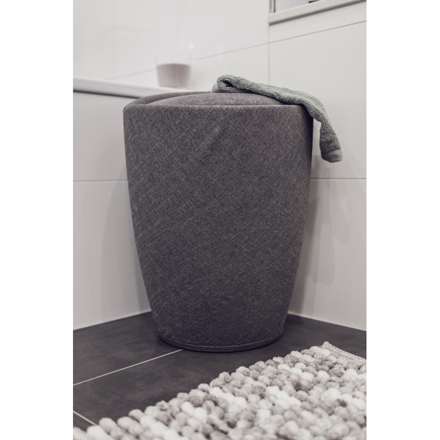 WENKO 22448100 - Taburet CANDY 36 x 50,5 cm, gri/negru