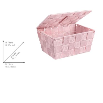 WENKO 22574100 - Coș ADRIA 19x14 cm roz