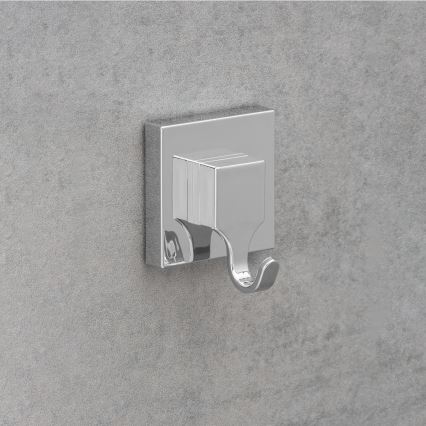 WENKO 22688100 - Cârlig VACUUM-LOC QUADRO ED, 6 x 7 cm, argintiu/crom lucios