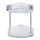 WENKO 22690100 - Raft de colț VACUUM-LOC QUADRO ED, 28 x 32,5 cm, argintiu/crom lucios