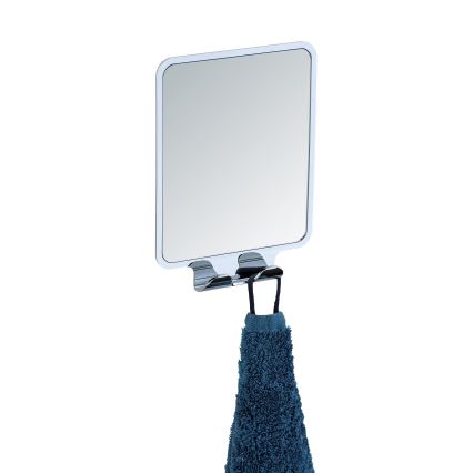 WENKO 22693100 - Oglindă cosmetică VACUUM-LOC QUADRO ED 14 x 19,5 cm, crom lucios