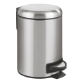 WENKO 22702100 - Coș de gunoi LEMAN 17 x 25 cm, inox satinat/negru