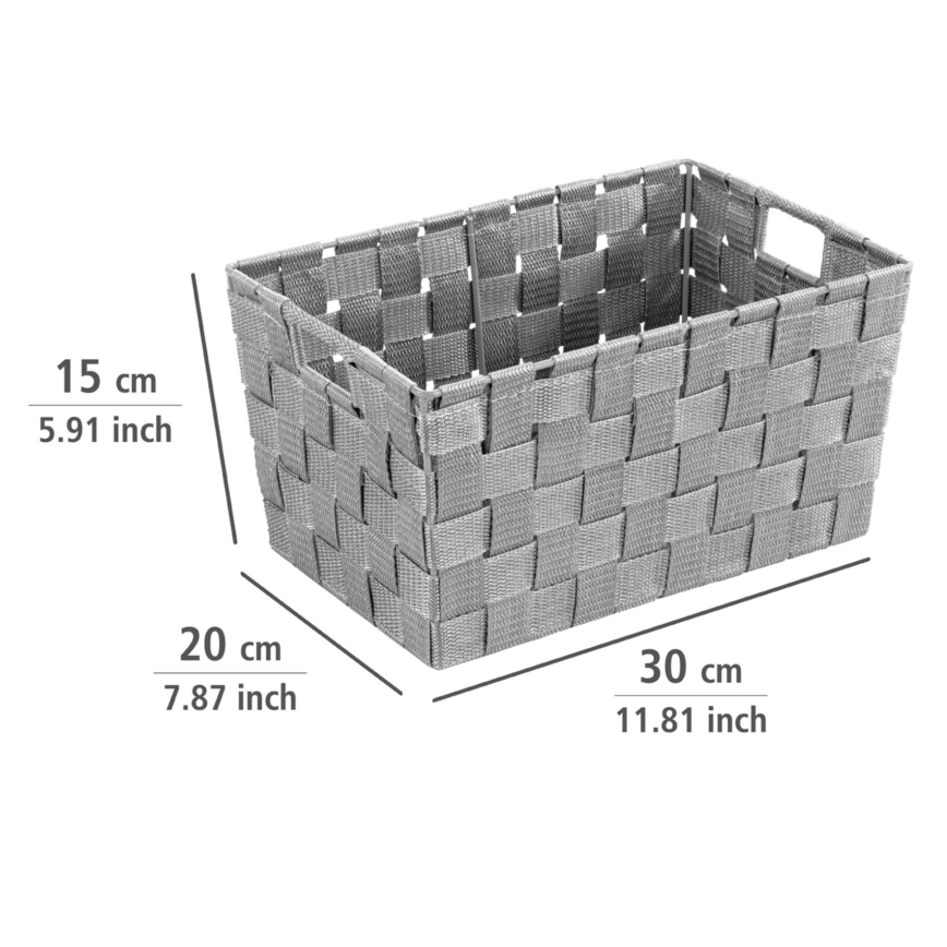 WENKO 22791100 - Coș ADRIA, 30 x 20 cm, gri