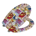 WENKO 22797100-WC Capac WC POP-ART 45x38 cm multicolor/argintiu