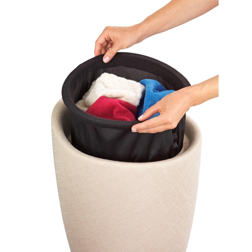 WENKO 22834100 - Taburet CANDY 36x50,5 cm bej/negru