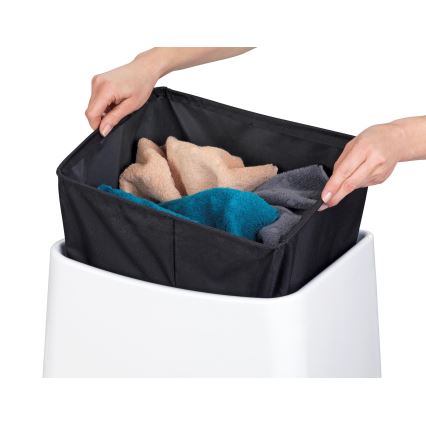 WENKO 22949100 - Taburet WING 45 x 48 cm alb/negru