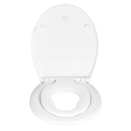 WENKO 22973100-WC Capac WC DELOS, 44,5 x 37,5 cm, alb/argintiu
