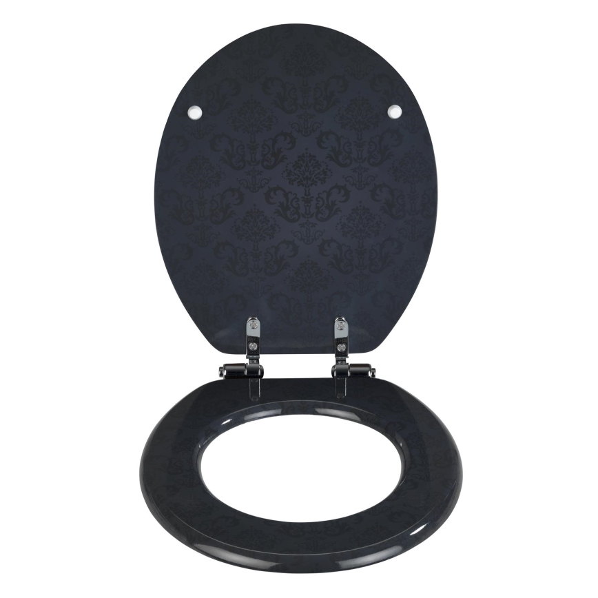 WENKO 22977100 - Capac WC BELLEVUE 35,5 x 42,5 cm antracit/argintiu